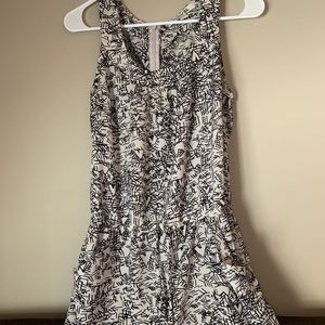 Black and white romper shorts